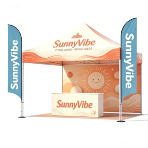 Custom Logo Professional Advertising Tent 3x3m Aluminum Alloy Frame Waterproof Fire Retardant UV Resistant