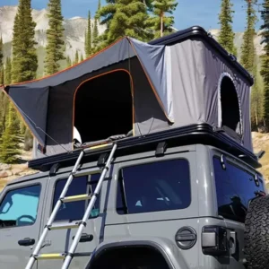Custom Logo Rectangle Roof Top Tent with Quick Automatic Opening Aluminum Hard Shell SUV Camping 2-3 Person Capacity