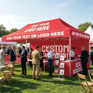 Custom Logo Text Canopy Tent Portable 10×10 ft Outdoor Advertising Brand Promotion Business Trade Show Exhibition Tent