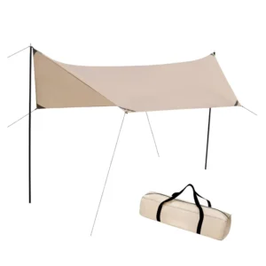 Custom Logo Ultralight Ripstop Silver Coated Oxford Cloth Camping Tarp for Backpacking