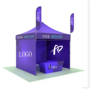 Custom Logo Waterproof Outdoor Event Aluminum Tent Trade Show Tent Full Color with Flags Trade Show Tents for Trade Display