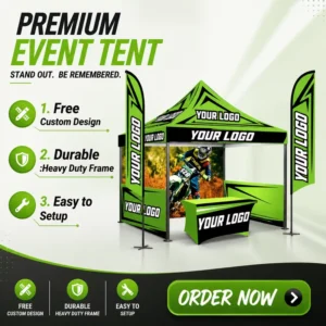 Factory Direct Custom Logo Tent, Waterproof UV50+ Canopy, 10x10ft, for Outdoor Events