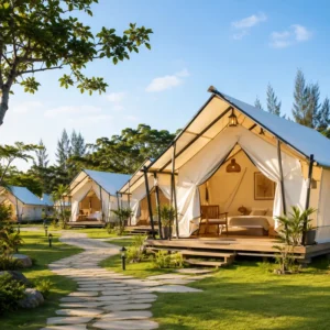 Custom Luxury Hotel Glamping Tent Waterproof All Season Safari Lodge Tent for Resort Campsite Accommodation