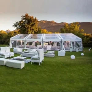 Custom Luxury Outdoor Aluminum Wedding Party Event Marquee Tents Durable Fireproof Windproof Waterproof Features for Trade Shows