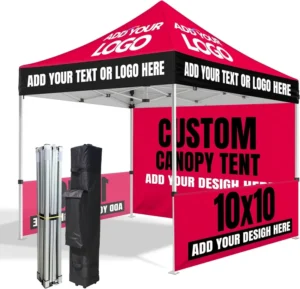 Custom Manufactured Aluminum Frame Oxford Fabric Outdoor Business Barbecue Trade Show Tent Foldable UV Resistant Waterproof