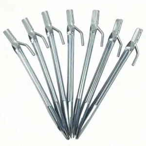 Custom Metal Tent Pegs Heavy Duty Ground Stakes with Hook OEM & ODM Camping Accessories Manufacturer Factory Supply