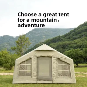 Custom OEM 12.96M Auto Setup Air Inflated Waterproof Cotton Portable Tent Luxury Outdoor Glamping Sun Shade Canopy Cold Weather
