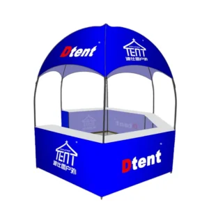Custom Outdoor Collapsible 3x3m Dome Tent Glamping Fireproof White Powder Coated Steel Frame