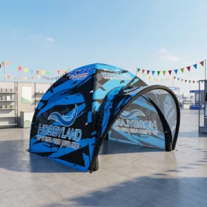 Custom Outdoor Sports Dome Canopy Advertising Roof Spider Air Gazebo Tent Inflatable Trade Show Tent for Racing
