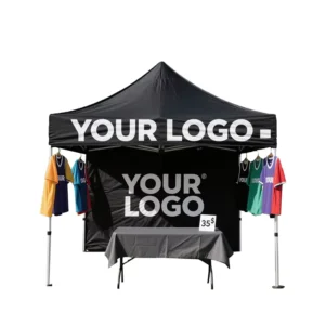 Custom Outdoor Trade Show Tent 10x10ft Pop up Canopy Large Lightweight Water Resistant UV Protected Easily Assembled Free Design