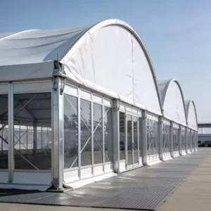 Custom Outdoor Transparent Wedding Arch Aluminum Alloy Heavy Duty Event Tent Exhibition Tent PVC Cover Windproof All Seasons