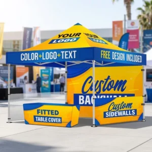 Custom Outdoor UV Resistant Trade Show Tent Family Dinner Tent Folding Promotion Canopy Gazebo