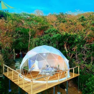 Custom PVC Luxury Polycarbonate Geodesic Prefabricated Dome House Igloo Tents With Bathroom