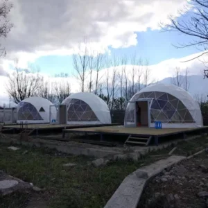 Custom PVC White Outdoor Aluminum Frame Dome Tent Modern Style Four-season Triple Layer 1500-2000mm Waterproof