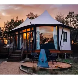 Custom PVDF Waterproof Four-Season Single Steel-Frame Tent for Residential and Hotel Accommodation, 15-30 Year
