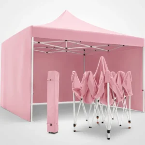 Custom Pink Rooftop Tent with Printed Logo for Outdoor Events, Trade Shows, Hotels, and Exhibitions
