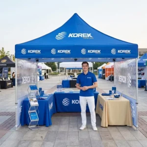 Custom Pop-Up Advertising Tent with Outdoor Iron Stand