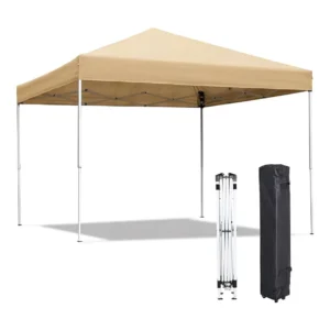 Custom Pop-up Canopy Tent 3x3m Full Back Wall Waterproof Windproof UV Resistant Aluminum Oxford Fabric Foldable