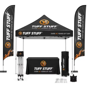 Custom Pop-up Canopy Tent with Feather Flag Set for Trade Show Booth OEM Factory Direct