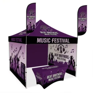 Custom Print 10×10, 10×15, 10×20 Pop-Up Trade Show Display Canopy Tent
