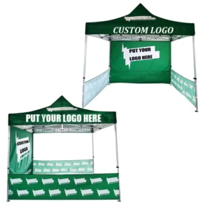 Custom Print 3X3 Folding Event Awning Pop-Up Tent Advertising Gazebo Heavy-Duty Hexagon Legs