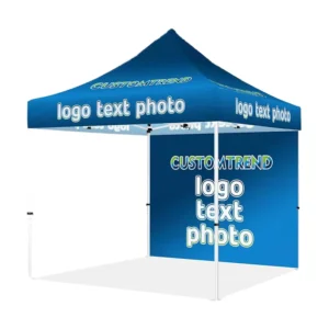 Custom Print 3×3 Folding Pop-Up Event Awning Tent for Weddings and Trade Shows