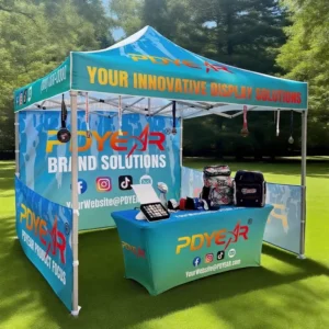 Custom Print Advertising Pop-Up Folding Aluminum Marquee Gazebo Trade Show 10×10 Canopy Tent