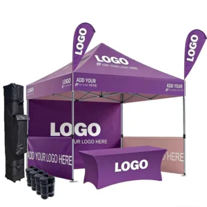 Custom Print Indoor Outdoor Waterproof Aluminum Folding Trade Show Exhibition Booth Tent for Events
