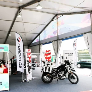 Custom Print Outdoor Auto Expo Tent Wide Full Color Roof Trade Show Marquee for Car Brand Pop up Fair