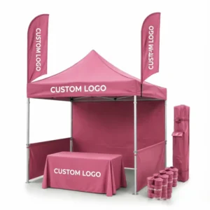 Custom Printed 10×10 FT Folding Trade Show Tent Aluminum Frame Commercial Exhibition Tent