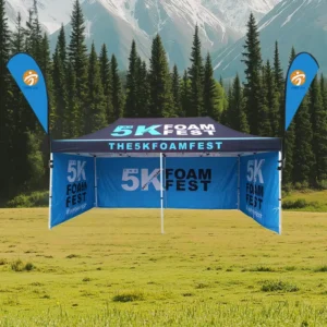 Custom Printed 10×10′ Portable Pop-up Trade Show Tent Waterproof and Indoor Applicable Advertising Tent for Business Events