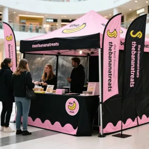 Custom Printed 10×10 Waterproof Pop-Up Canopy Tent, UV Protected
