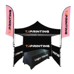 Custom Printed 10x10ft Pop-Up Gazebo Canopy Tent for Indoor Trade Shows