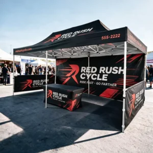 Custom Printed 10×20/10×10 Aluminum Pop-Up Trade Show Canopy Tent with Logo