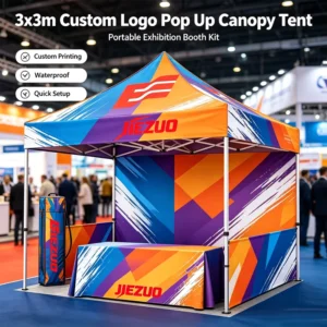 Custom Printed 3*3 Pop up Advertising Canopy Tent Foldable Waterproof Outdoor Exhibition OEM ODM Trade Show Events