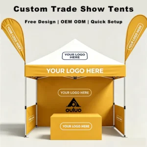 Custom Printed 3x3m Waterproof 420D Oxford Fabric Trade Show Tent for Indoor and Outdoor Events