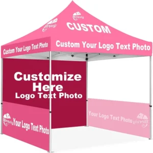 Custom Printed 600D Polyester Aluminum Steel Frame Trade Show Display Tent