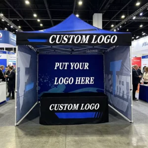 Custom Printed Aluminum Exhibition Tent Oxford Fabric Foldable 3×3 Outdoor Events Canopy