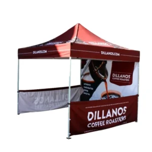 Custom Printed Aluminum Frame Waterproof Windproof Fire Retardant Outdoor Canopy 500D/600D Oxford Fabric 3x3m Trade Show Tent