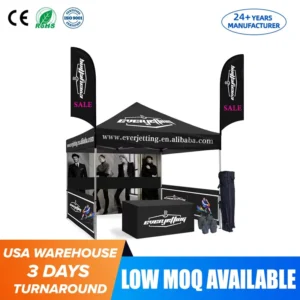 Custom Printed Canopy Tent Pop up Outdoor Promotion Foldable Gazebo Trade Show Event Tent for Marathon Sports