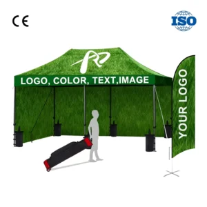 Custom Printed Canopy Tent with Walls, 10 x 20 ft, Trade Show and Outdoor Events