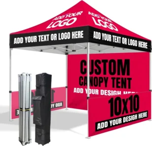 Custom Printed Classic Heavy Duty Waterproof Oxford Fabric Outdoor Canopy Tent 10*10ft Foldable Marquee Automotive Trade Shows
