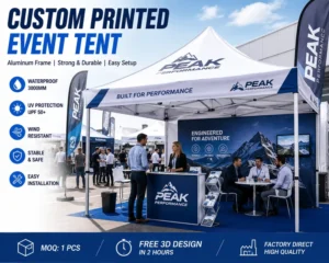 Custom Printed Event Tent Aluminum Frame Waterproof Pop Canopy Folding Gazebo Trade Show Racing Sports Exhibition All
