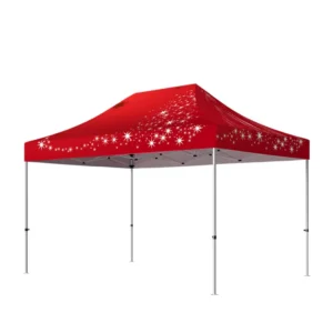 Custom Printed Heavy-Duty 10×15 Gazebo Pop-Up Rainproof Outdoor Advertising Canopy Tent for Events and Trade Shows
