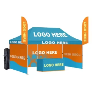 Custom Printed Heavy-Duty 10×15 Gazebo Pop-up Rainproof Outdoor Advertising Canopy Tents for Events and Trade Shows