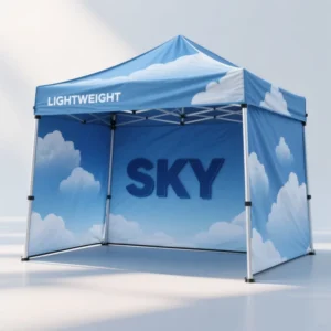 Custom Printed Heavy-Duty 6m Diameter Folding Trade Show Tent Double-Layer Pop-Up Waterproof Aluminum Alloy Frame Indoor/Outdoor