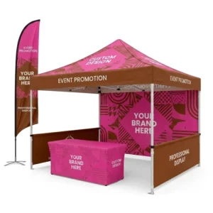 Custom Printed Heavy Duty Oxford Gazebo Tent 5m Bay Outdoor Folding Pop Up Canopy Waterproof Trade Shows Parties