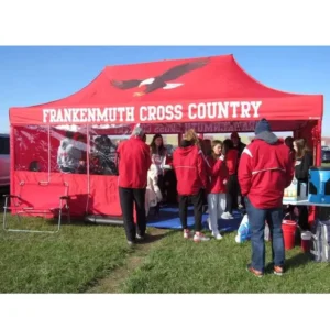 Custom Printed Large Outdoor 3 x 6 Easy-Up Canopy Tent, Hex Barnum Gazebo