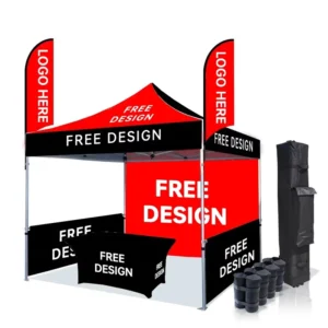 Custom Printed Outdoor Advertising 3×3 Awning Event Gazebo Waterproof Rainproof Aluminum Frame Pop-up Trade Show Tent