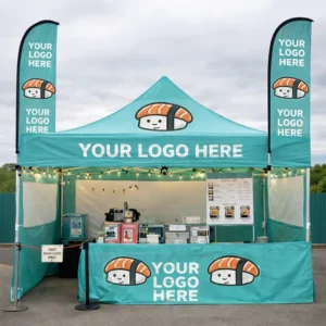 Custom Printed Oxford Waterproof Durable Aluminum Frame Outdoor Commercial Advertising Gazebos Pop Up Trade Show Exhibition